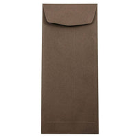 JAM Paper #11 Policy Envelopes, 4.5 x 10.38, Chocolate Brown Recycled, 100 Pack (233716g)-Chocolate brown