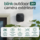 Blink Outdoor 2K+ Wireless smart security 2-camera system - Black-Color night vision — Don’t miss a detail, even in low light. Blink Outdoor 2K+ automatically enhances dark areas so you can view crisp, clear footage of faces, colors, and activity — day or night. Experience around-the-clock peace of mind