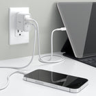 Staples GaN USB-A/USB-C Wall Charger - 37W - White-Fast-charging GaN technology prevents overheating and overcharging