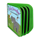 The Pencil Grip Daily Doodler Reusable Activity Book - Wild Animals Cover-Wipes clean with a damp cloth to create over and over again!