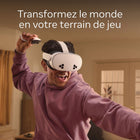 Meta - Casque tout-en-un Quest 3S avec Arkham Shadow - 256 Go - Blanc-Transformez n'importe quelle pièce en salle de cinéma personnelle. Tamisez l'éclairage ambiant et diffusez vos émissions et films sur un écran géant aux couleurs éclatantes.