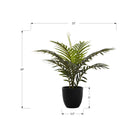 Monarch Specialties - Plante Artificielle - 20 po H - Palme - Mis En Pot - Touche Réelle - Feuilles Vertes - Pot Noir-Cette plante artificielle à entretien facile est fabriquée à partir des meilleurs matériaux et ne nécessite aucun entretien ni arrosage, pour un accent décoratif durable et respectueux de l'environnement qui durera toute une vie