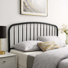 Modway Nova Metal Queen Headboard - Black-Powder Coated Iron Construction