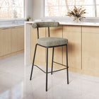 Zuo Kede Barstool - Green Tweed-Assembly required