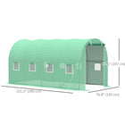 Outsunny Walk-in Tunnel Greenhouse- Zipped door for access, roll-up windows to let in and out
 