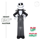 GEMMY Airblown Inflatable Halloween Jack Skellington with OPP Fan - 120"-For indoor and outdoor use