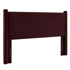 Modway Rael Performance Velvet Queen Headboard - Mulberry-Padded Headboard