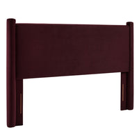 Modway Rael Performance Velvet Queen Headboard - Mulberry-Padded Headboard
