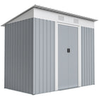 Outsunny 7' x 4' Outdoor Storage Shed - Grey-Ample storage space
