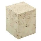 Modway Cosmos 16" Square Burl Wood Side Table - Bleached Burl-Easy Upkeep