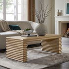 Modway Canto Rectangular Stacked Design Coffee Table - Weathered Oak-Oak Wood Grain Veneer