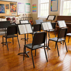 Flash Furniture HERCULES Series Black High Density Stackable Melody Band/Music Chair-Stacks up to 18 Chairs High