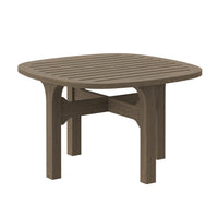 Modway Saratoga Square Outdoor Patio Teak Wood Side Table - Weathered Grey-Teak Wood Side Table