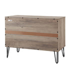 Manhattan Comfort - Dumbo commode moderne et commode haute 5 tiroirs - gris rustique - ensemble de 2-22,04 po L x 35,19 po l x 44,64 po H