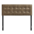 Modway Lily Vegan Leather Queen Size Headboard - Mushroom-Five Mounting Positions