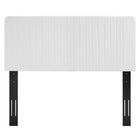 Modway Milenna Channel Tufted Upholstered Fabric King/California King Headboard - White-Polyester Fabric Upholstery