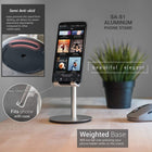 ShoppingAll Aluminum Smartphone Stand Ergonomic Tablet Holder - White-5