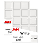 JAM Paper Square Address Labels, 2 x 2, White, 240 Pack-Mailing Address Labels