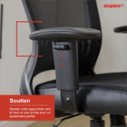 Staples - Chaise fonctionnelle en mailles, noir-Réglage pneumatique de la hauteur avec blocage et réglage de la tension et de l'inclinaison