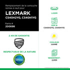 CIG Lexmark C540H2YG/C540H1YG Remanufactured Toner Cartridge - High Yield - Yellow-Remanufactured