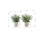 Monarch Specialties 13" Artificial Indoor Eucalyptus Grass - White Pots - Brown Pots - Set of 2-These easy-care, potted artificial plants are made from the highest quality materials and require no maintenance or watering, for a sustainable, environmentally friendly decorative accent that will last a lifetime