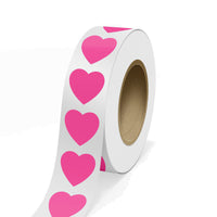 JAM Paper Standard Label Rolls - Heart Shaped - 2 x 2 - Neon Pink - 125 Labels/Roll-Colour: Neon Pink | Make your mail stand out with colourful shipping address labels.