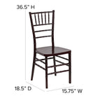 Flash Furniture - Chaise Chiavari empilable en résine d'acajou de la série HERCULES PREMIUM-Fini antiadhésif et antistatique