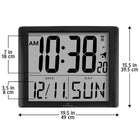 Marathon Super-Jumbo Atomic Digital Wall Clock with 7" Digits - Black-SELF-SETTING/ADJUSTING - Using radio frequencies broadcast from NIST's colourado Atomic Clock