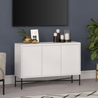 Hudson&Canal Brighton 48"W Buffet Table - White-Product Dimensions: 14" L x 47.5" W x 32" H