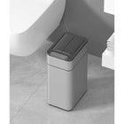 Elpheco - poubelle à capteur en acier inoxydable à double couvercle, petit format - 9,5 L - argent-Offre une expérience d’élimination des déchets hygiénique et mains libres
