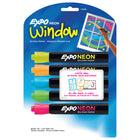 Expo Neon Dry-Erase Window Markers - Bullet Tip - 5 Pack-Fun, vibrant neon colors for use on both black and white dry erase surfaces.