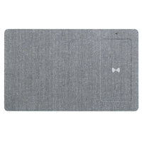 General Supply Goods + Co Fabric/Suede Qi Charging Mouse Pad - Grey Herringbone-Works with other Qi-enabled devices and accessories.