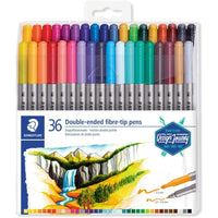 Staedtler Art Marker - Assorted Colours-One pen - two tips for narrow and broad strokes
