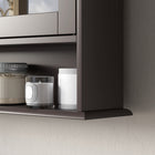 Kleankin Wall Mount Medicine Cabinet with Mirror - Espresso-Colour: Dark Brown