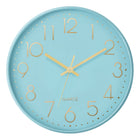 Monarch Specialties 9109 12" Round Wall Clock - Blue Face/Blue Frame-Add an charming contemporary touch to your decor with this sleek 12" round wall clock featuring a chic blue face set against a stylish blue frame