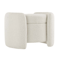 Modway Nebula Boucle Upholstered Ottoman - Ivory-Modern Storage Ottoman