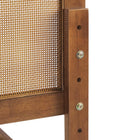 Modway Sirocco Rattan and Wood Full Platform Bed - Walnut-Weight Capacity: 794 lb