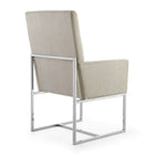 Manhattan Comfort Element 23.74" Modern Velvet Upholstered Dining Chair - Champagne-Seat Height: 18.90" Weight Capacity: 300 lb