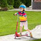 Qaba - Trottinette et luge 2 en 1 pour enfants - Rouge-Trottinette polyvalente en aluminium robuste de qualité aéronautique pour une utilisation durable 