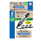 Pilot BeGreen Wyteboard Dry-Erase Markers - Chisel Tip - Black - 10 Pack-For use on dry-erase surfaces