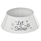 HOMCOM - Collier de sapin en métal 26 po - couverture de base de sapin - blanc-Décorez votre chambre et cachez votre support de sapin de Noël  