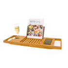 BIOS Living Bamboo Bathtub Caddy -Expands to fit the width of your tub