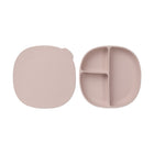 b.box Silicone Plate + Lid - Blush-Deep curved edges for easy scooping and less mess