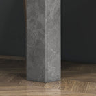 HOMCOM Square Dining Table for 2, for Kitchen and Living Room - Cement Grey-Anti-slip foot pads keep the table stable and protect the floor from scratches