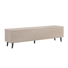 Manhattan Comfort Jodie 68.9" Mid-Century Modern TV Stand - Whitewashed Oak-Features Beautiful Wood Grain Finish