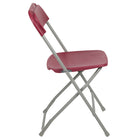 Flash Furniture HERCULES Series Premium Red Plastic Folding Chair - 10 Pack-Lightweight for easy transport and nesting storage