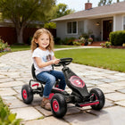 Aosom Kids Pedal Go Kart with Adjustable Seat and Shock Absorption - Red-Seat Dimension: 13.8" W x 11" D x 13.8" H (35 x 28 x 35 cm) 