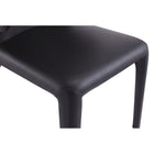 Manhattan Comfort Conrad 20.47" Mid-Century Modern Faux Leather Upholstered Dining Chairs - Black - Set of 2-30 Day Limited Manufacturer's Warranty