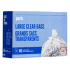 Perk  - Doublures en plastique à faible densité - 22 po larg. x 24 po long. - transparent - Paquet de 100-Livré avec boîte-dévidoir à usage intensif