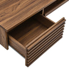 Modway Render 60" Wall Mount Wood Office Desk - Walnut-Assembly Required